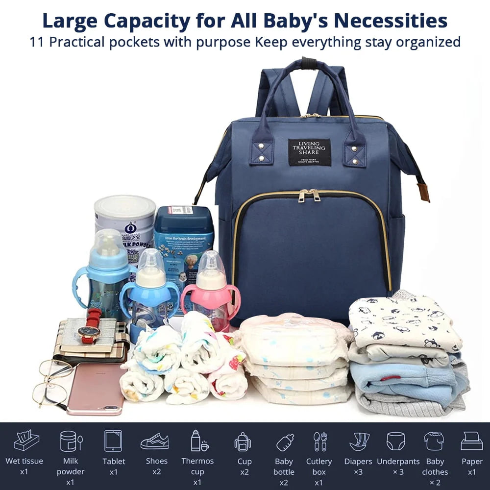 Waterproof Large Capacity Diaper Bag Backpack Y775813