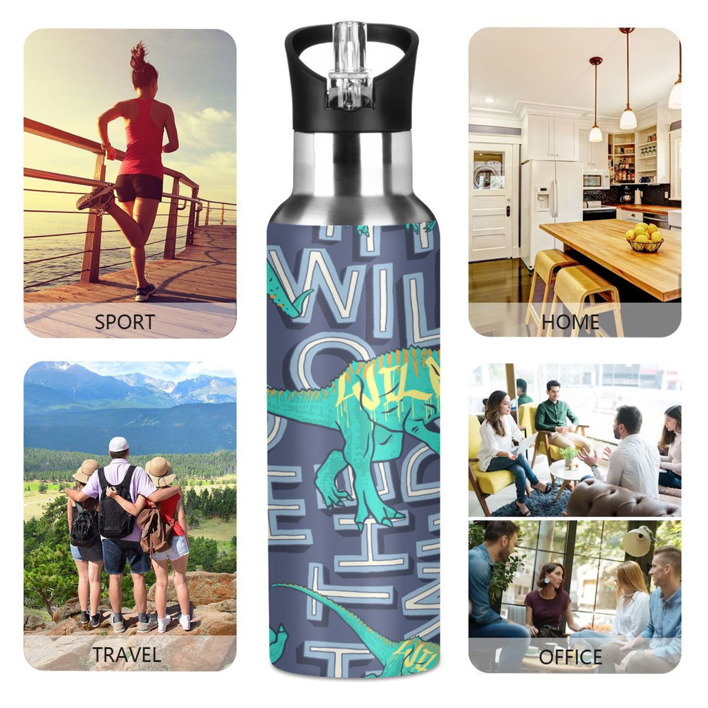 Stainless Steel Insulated Water Bottle with Straw Lid X964