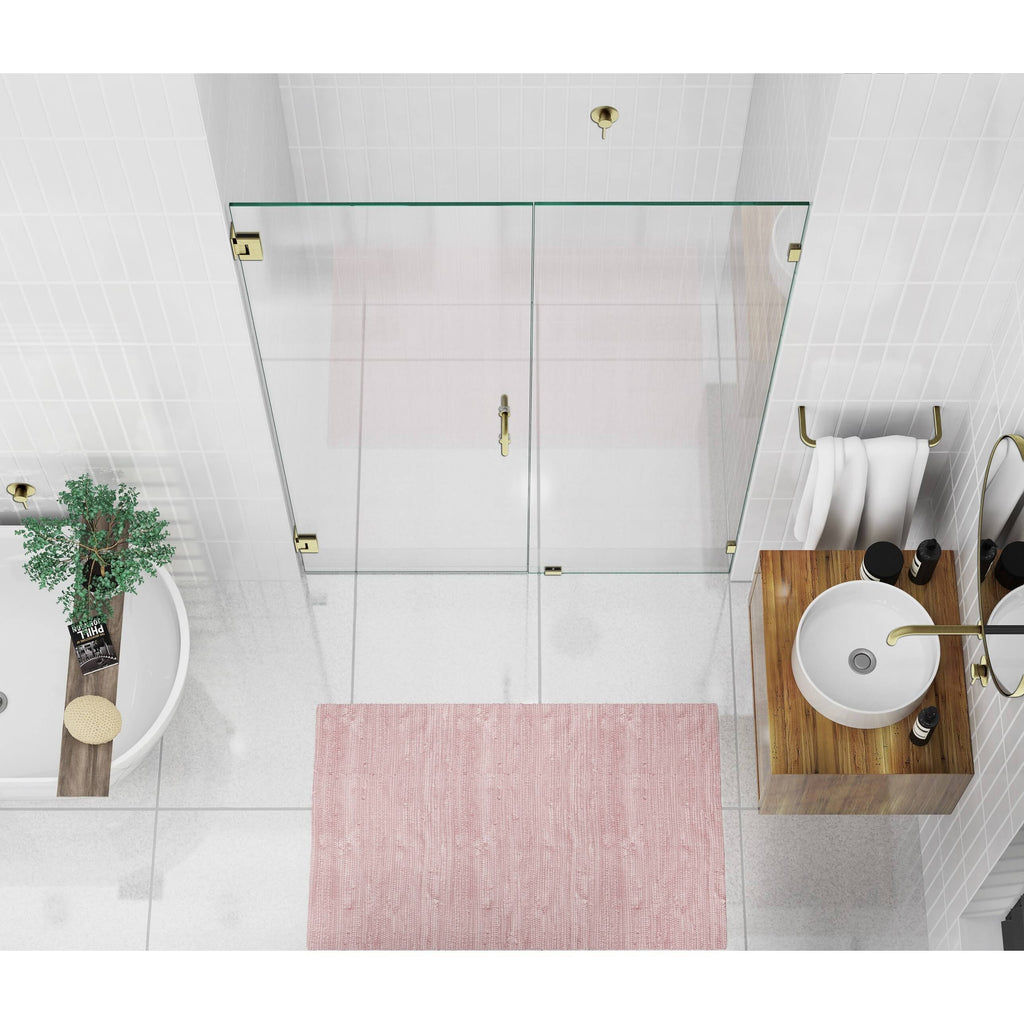 Chrome Hinged Frameless Shower Door Q71604