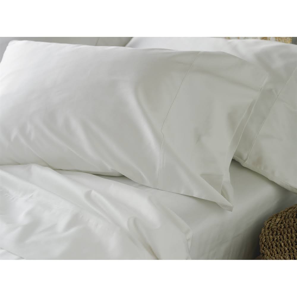 300 Thread Count Organic Sateen Sheet Set Cal King Alpine White Y279249