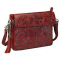Tooled Cowhide Concealed Carry Handbag R4688
