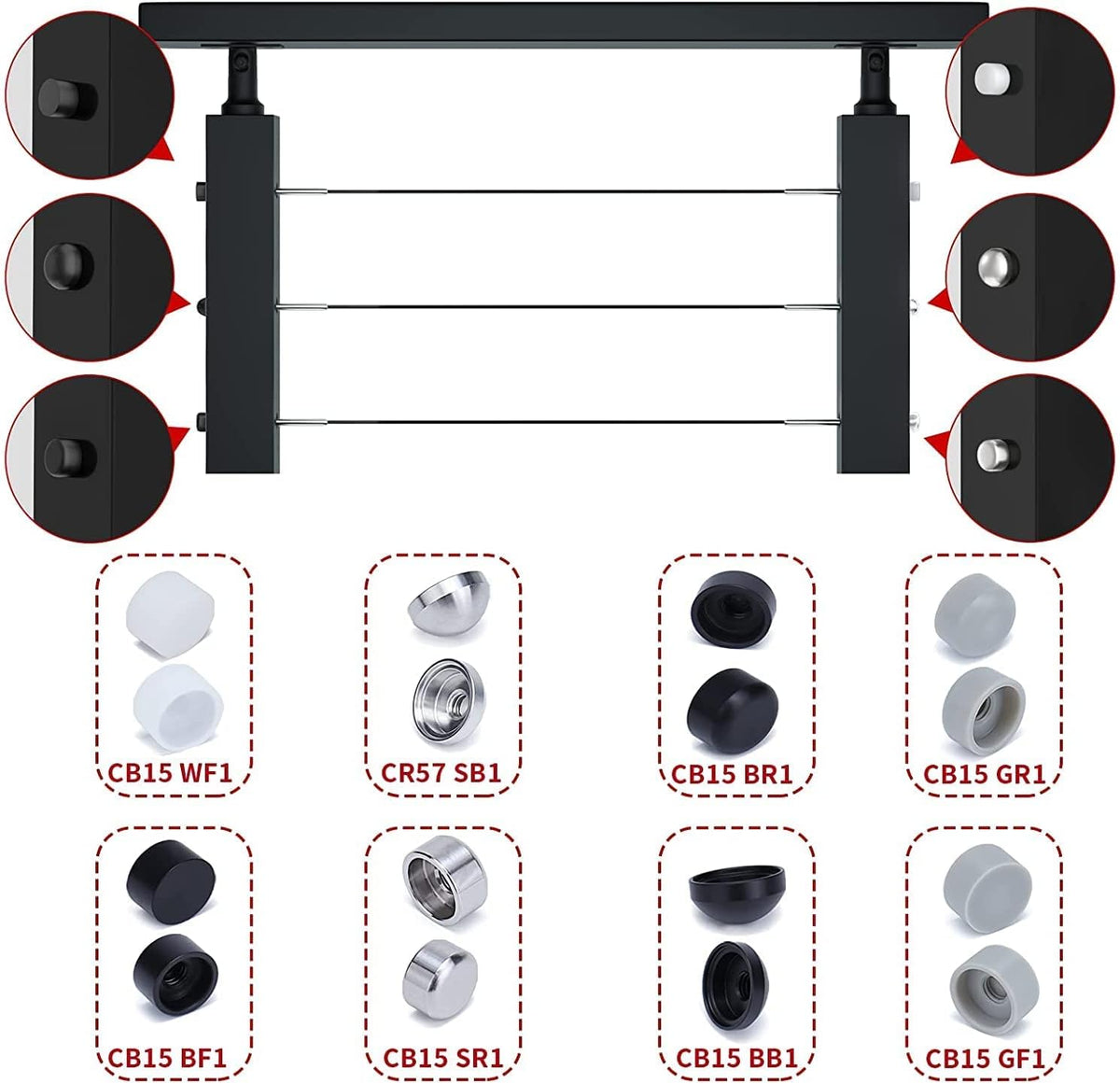 60Pack 1/8 Cable Railing Kit T316 Stainless Steel U37168