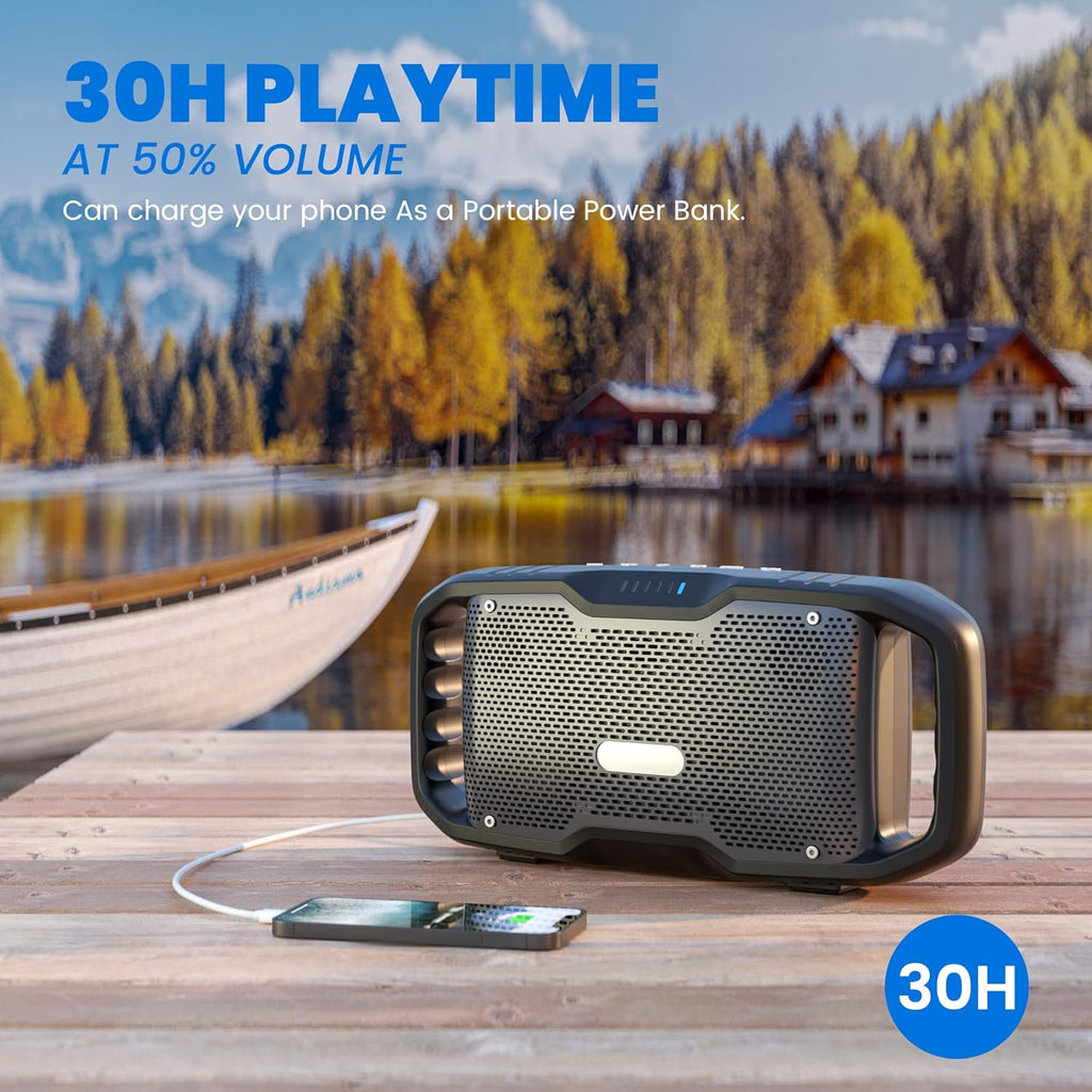 Portable Waterproof Bluetooth Speaker with Power Bank F723217