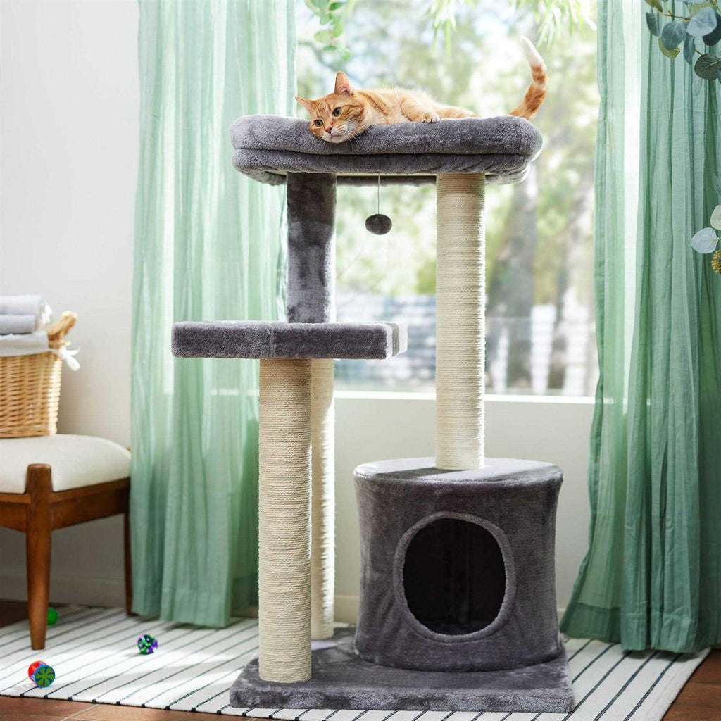 42-in Heavy Duty Faux Fur Cat Tree Condo R50878