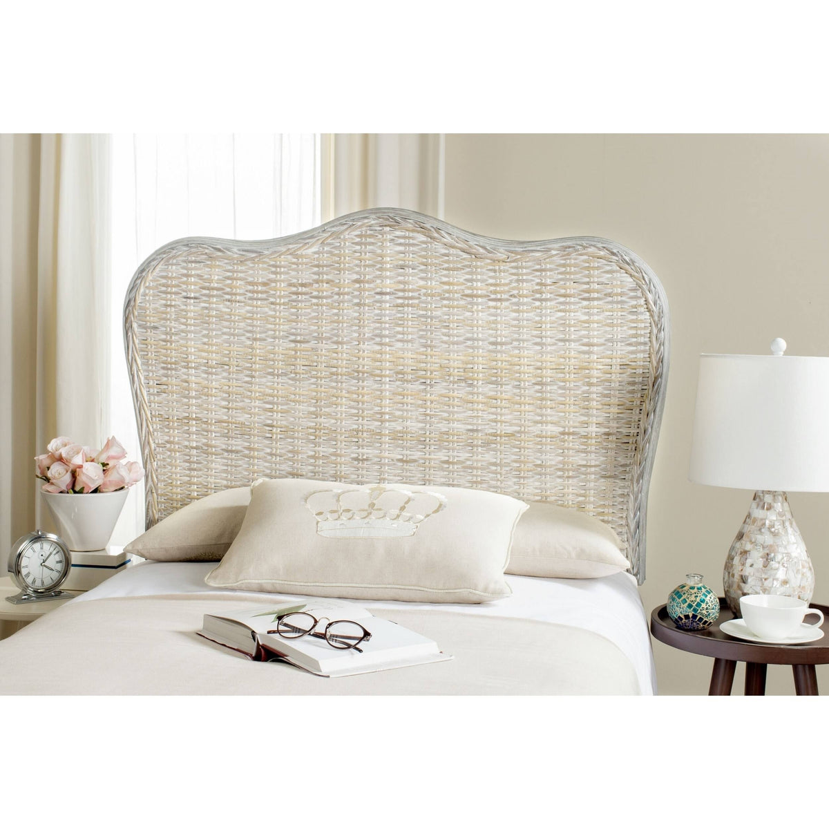 White Washed Headboard (Full) J55704