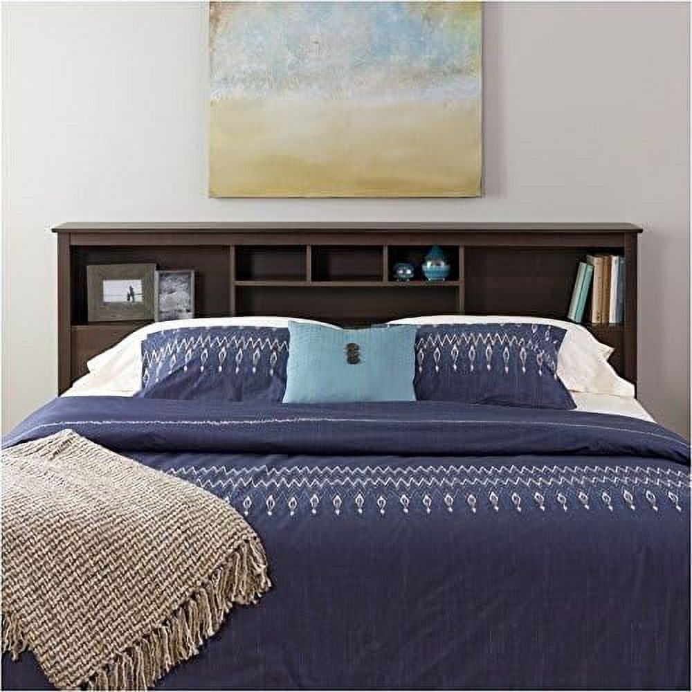 King Bookcase Headboard in Espresso Q25200