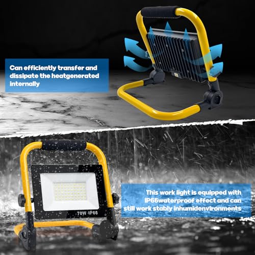 21,000 Lumen 2 Adjustable LED Work Light Heads Collapsible Tripod 6,500 Kelvin E668013