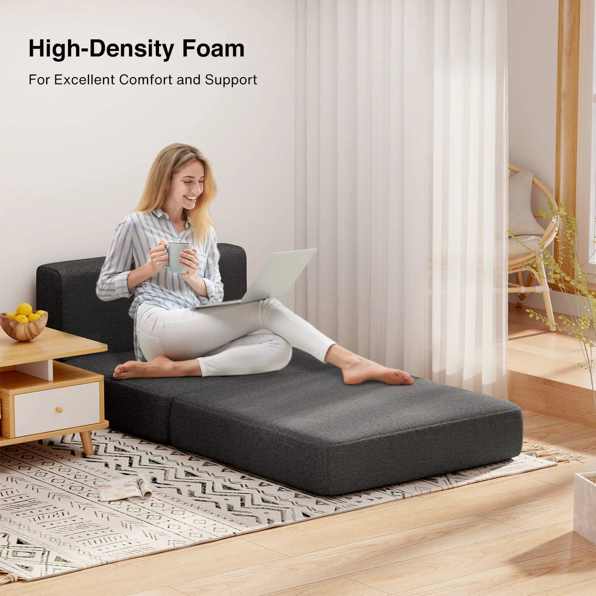 Light Gray Sleeper Sofa Bed N849