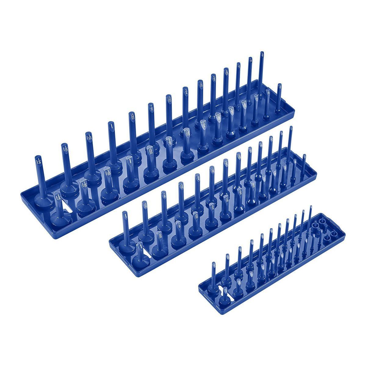 3 Piece Blue SAE Socket Tray L10824