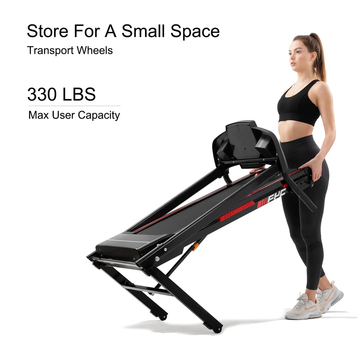 Folding Treadmill Electric 3.5 HP Running Machine with Incline L48784