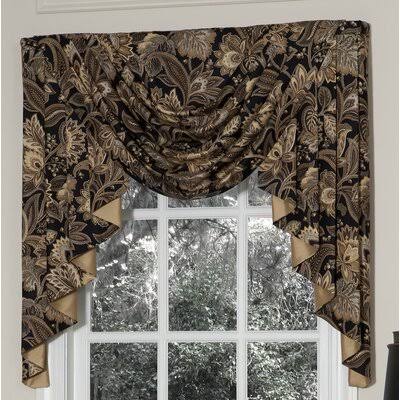 Black/Gold 3 Pc Window Valance H992940