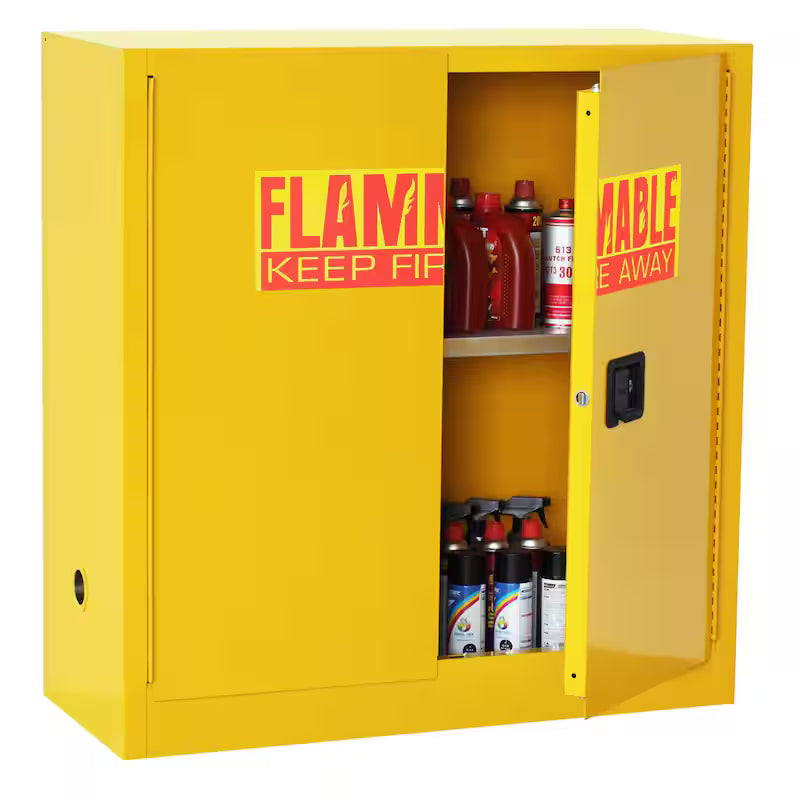 Steel Freestanding Garage Cabinet in Safety Yellow B9813