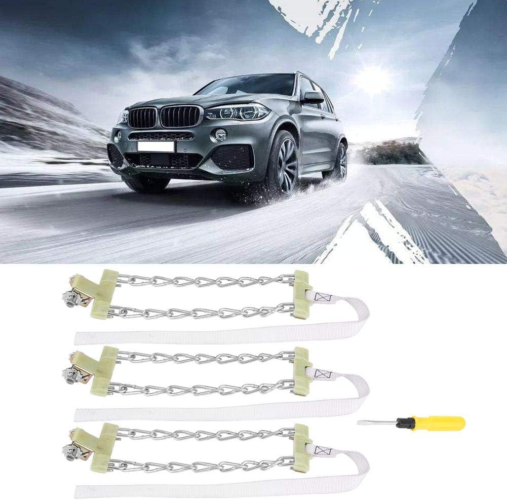 Tire Anti-skid Steel Snow Chain, Pack of 2, Medium M421197