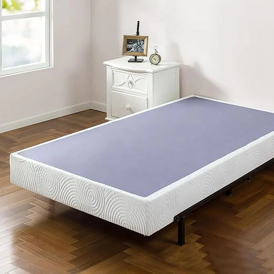 7.5 Metal Box Spring with Wood Slats, Twin M854