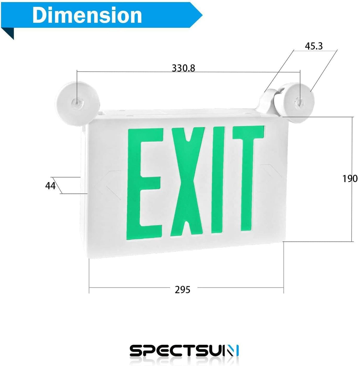 12 Pack LED Exit Sign with Emergency Lights, Double Face, Battery Backup K10246