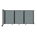 Sea Green Fabric Folding Room Divider Partition G688862