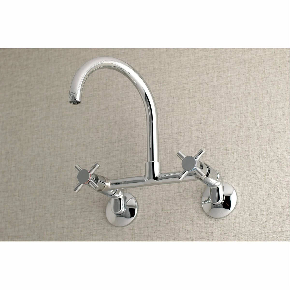 Brushed Nickel Adjustable Center Wall Mount Kitchen Faucet H21465