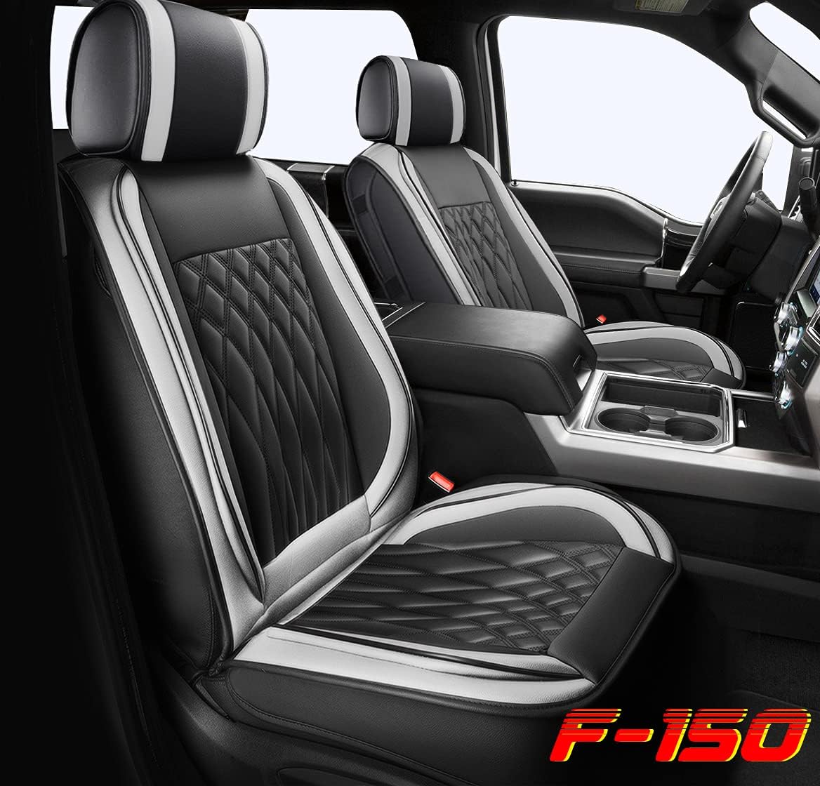 1 Pair Front Car Seat Covers Waterproof Leather B13391