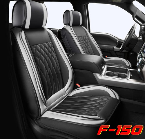 1 Pair Front Car Seat Covers Waterproof Leather B13391