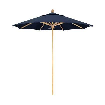 Indigo Fabric 7 1/2' Round Pulley Lift Umbrella M16123