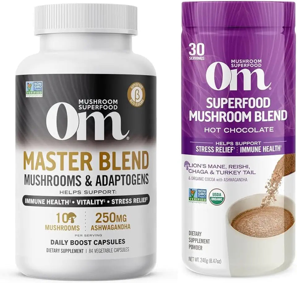 Mushroom Capsule and Hot Chocolate Mushroom Powder Bundle L880053