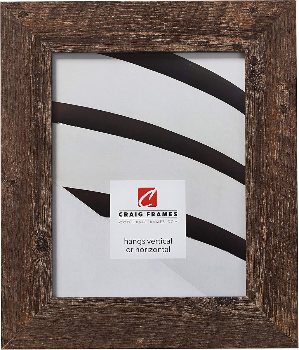 Faux Barnwood Picture Frame, Brown Oak, 16 x 24 Inch T87356