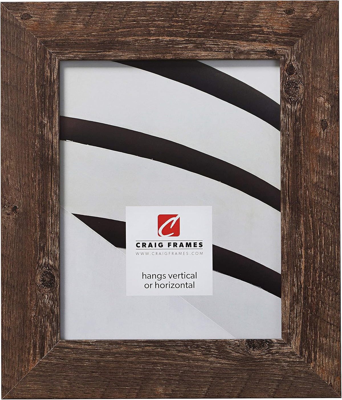 Faux Barnwood Picture Frame, Brown Oak, 16 x 24 Inch T87356