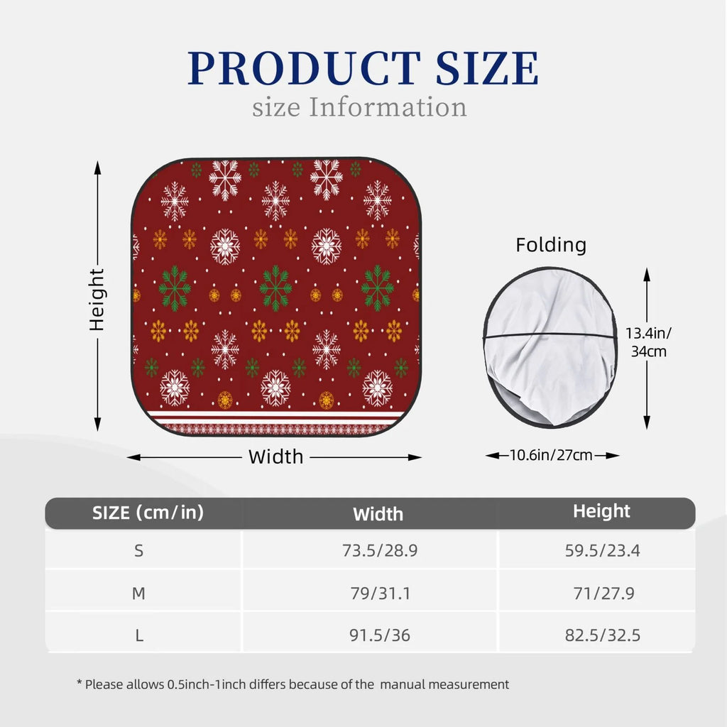 Merry Christmas 2 Pack Foldable Car Windshield Sun Shade N49512