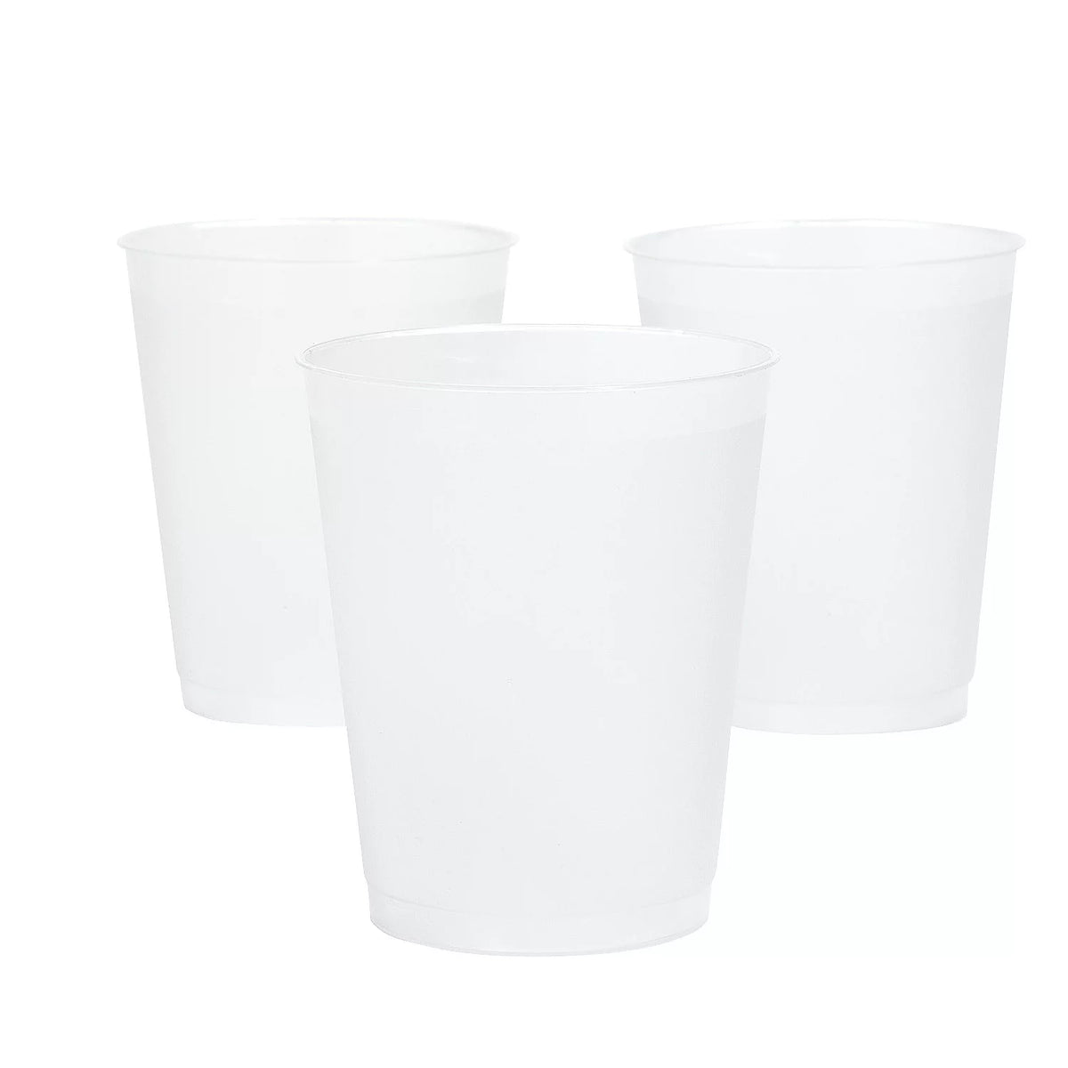 Clear Frosted Plastic Cups 50 Pieces S747643