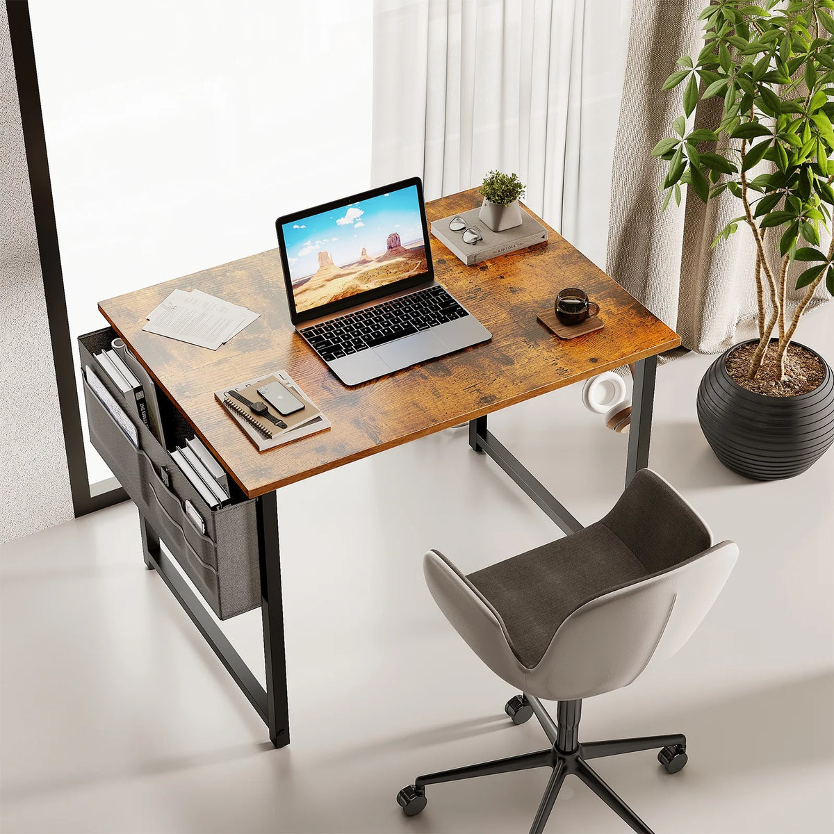 32 inch Small Computer Writing Desk with Storage Bag N2787