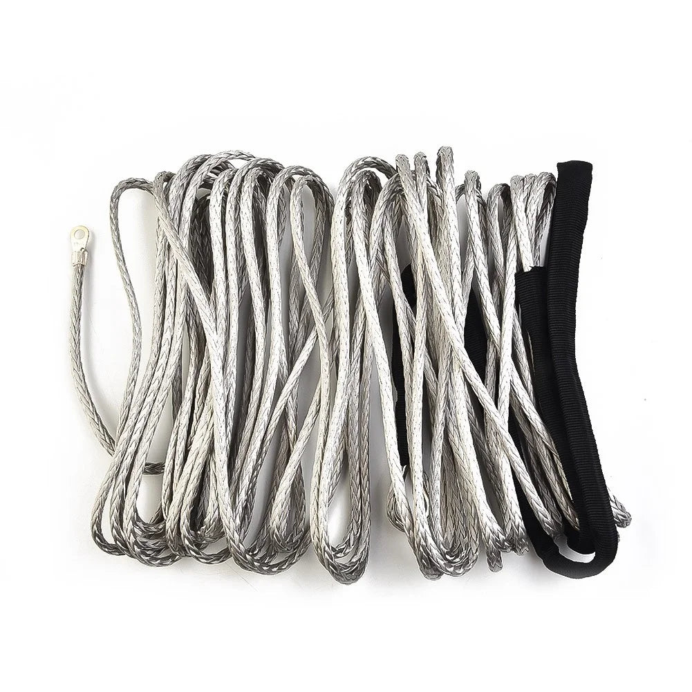 Gray Synthetic Winch Line Rope with Sheath M687426