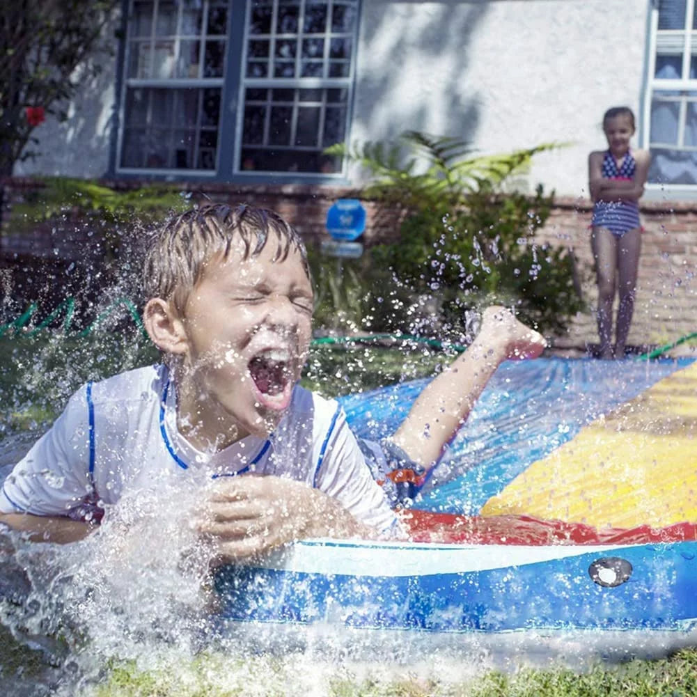 16FT Double Water Slides with Sprinklers K6095