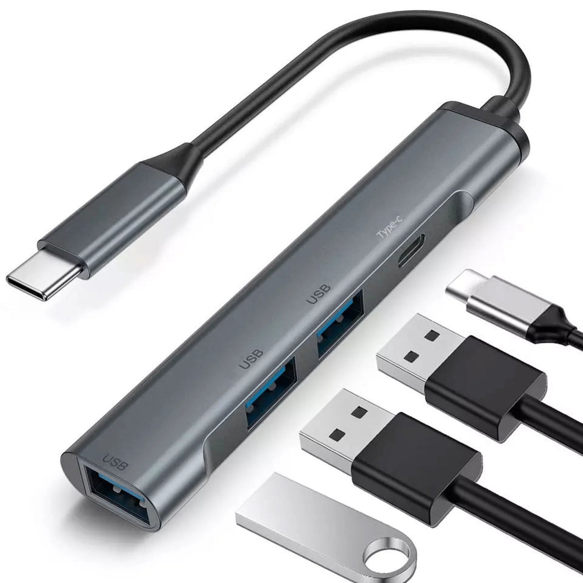 USB-C Adapter 4-in-1 Hub PD Charger USB Splitter M339835