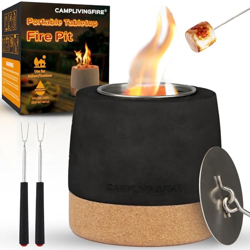 Round Concrete Smokeless Tabletop Fire Pit N429