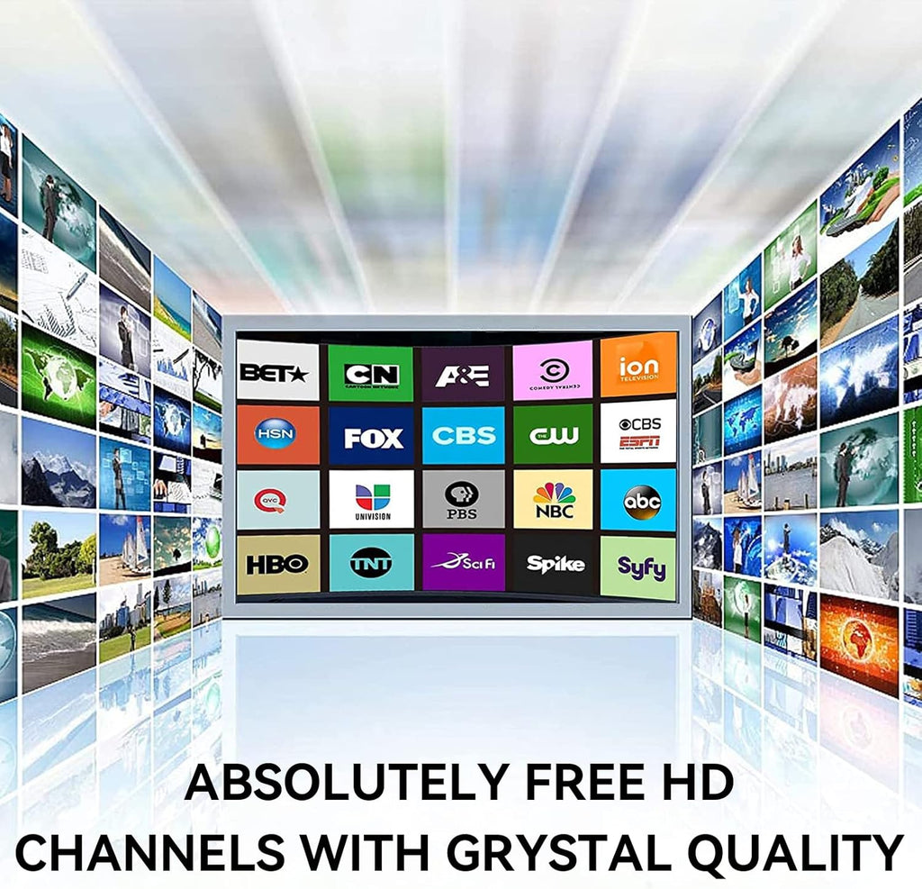 Digital HD TV Antenna 400 Miles Range Indoor Outdoor 4K 1080P with 28ft Coaxial Cable F144645