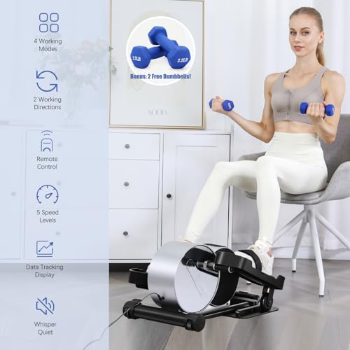 Under Desk Elliptical Machine Portable Mini Leg Exerciser E7656
