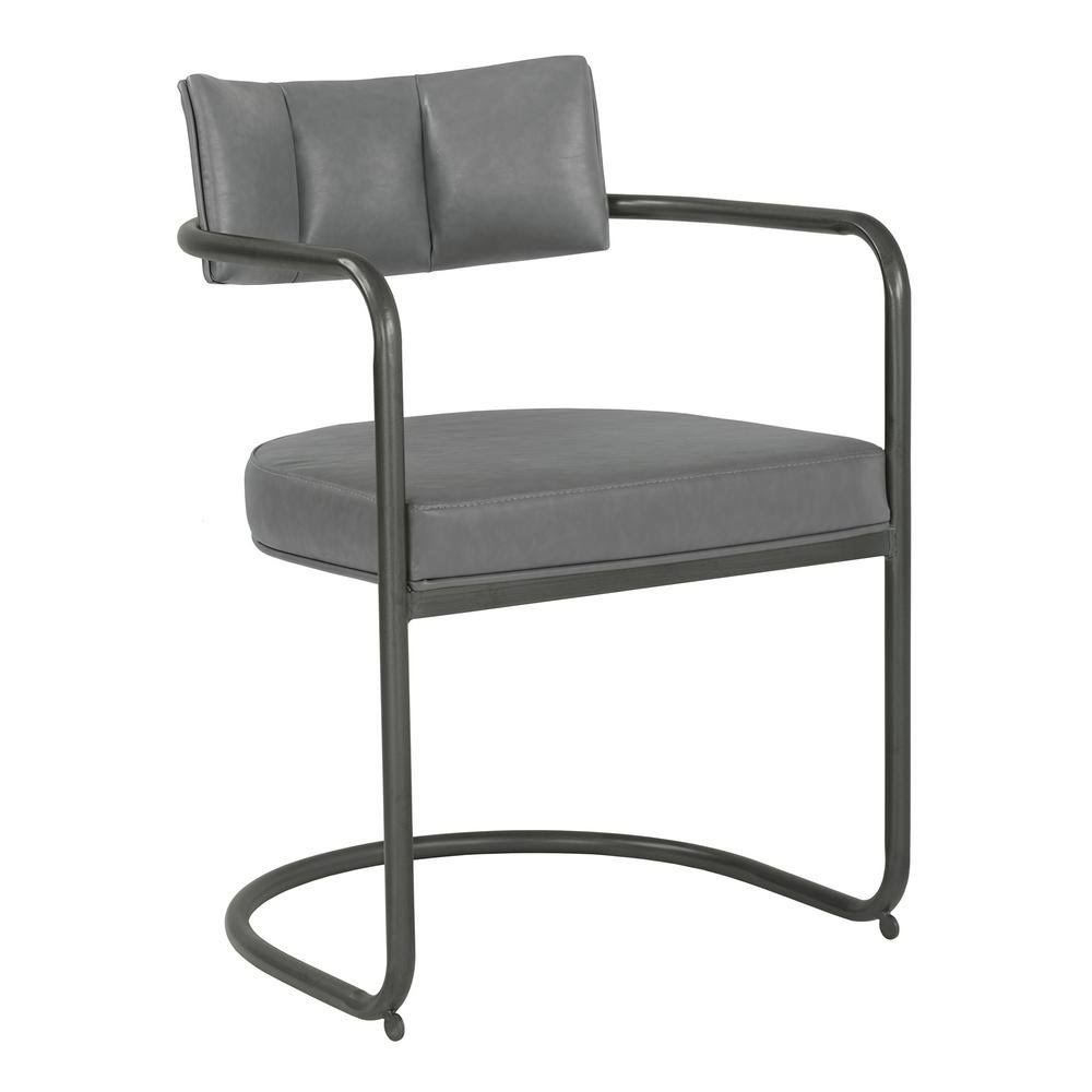 Grey Faux Leather Dining Chair (Set of 2) L331938
