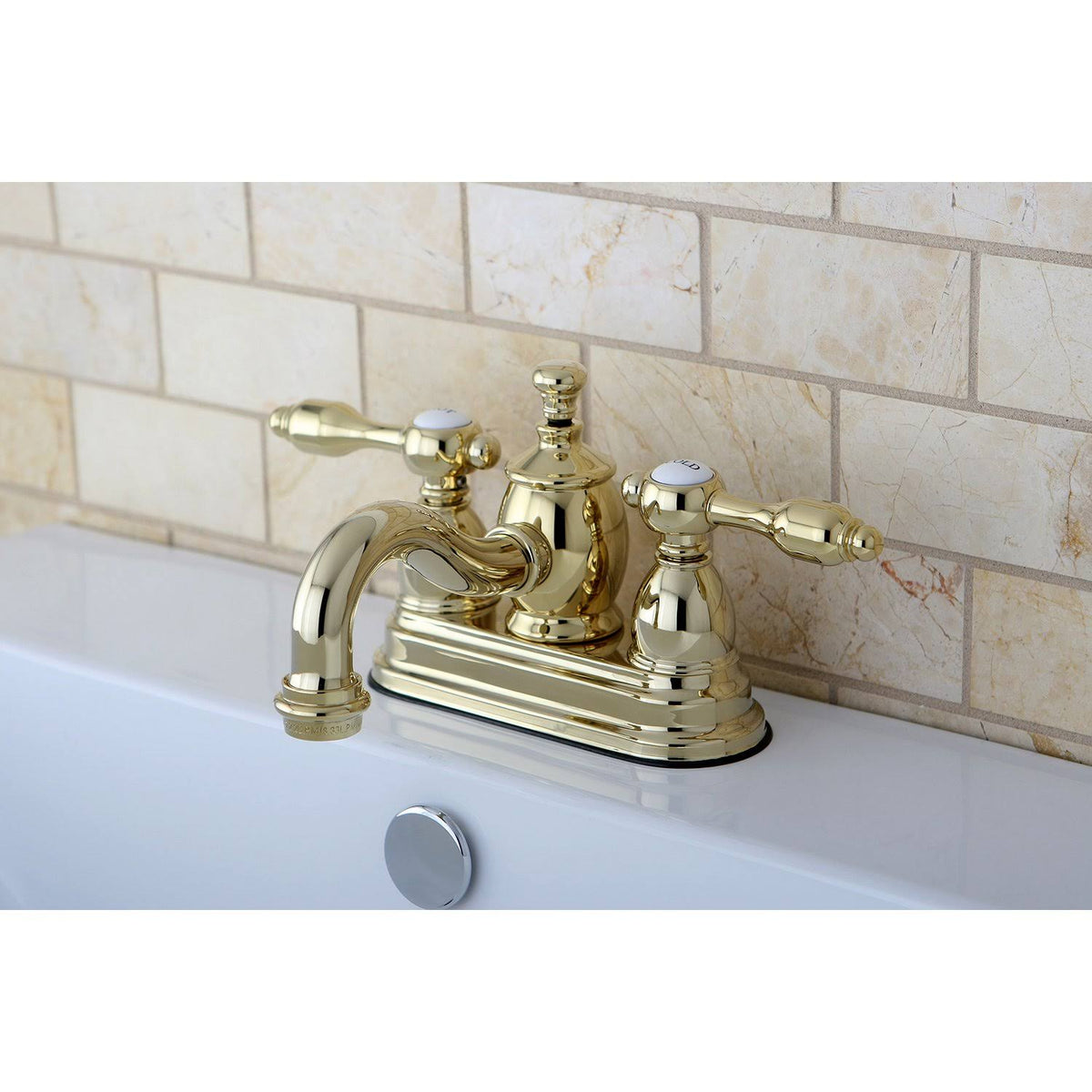 Chrome Centerset Lavatory Faucet with Pop-Up R681