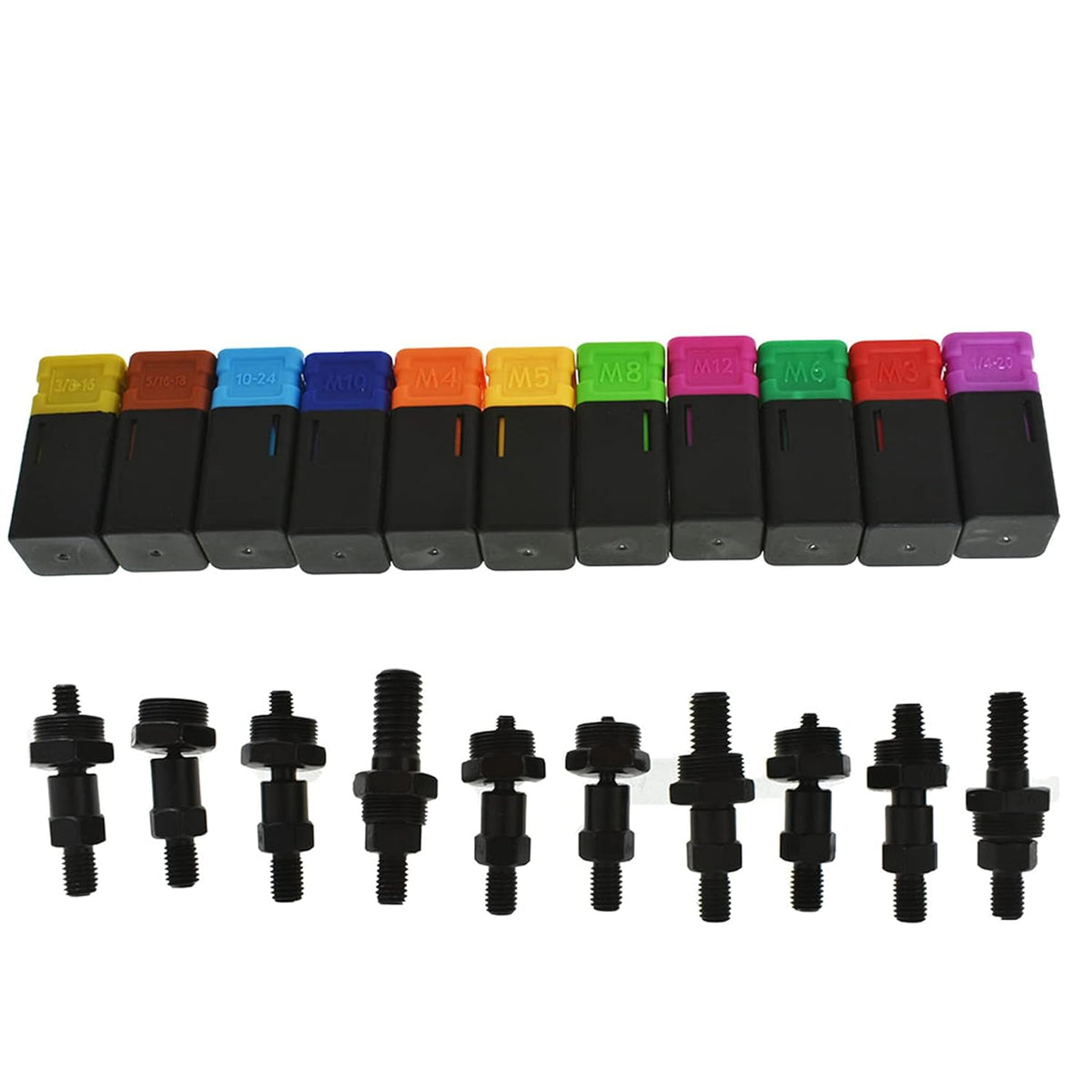 16 Rivet Nut Tool Hand Blind Riveter Kit with 11PCS Metric and Mandrels 110Pcs Assorted Rivet Nuts A660