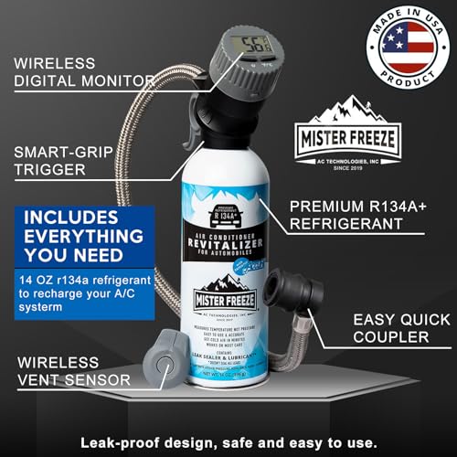R134a Refrigerant Car AC Recharge Kit 14 Oz N70615