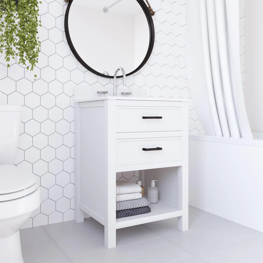 24 Inch Bathroom Vanity with Ceramic Sink X12194