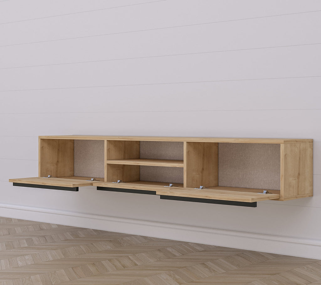71" Wall Mounted Floating Entertainment Media Console T222