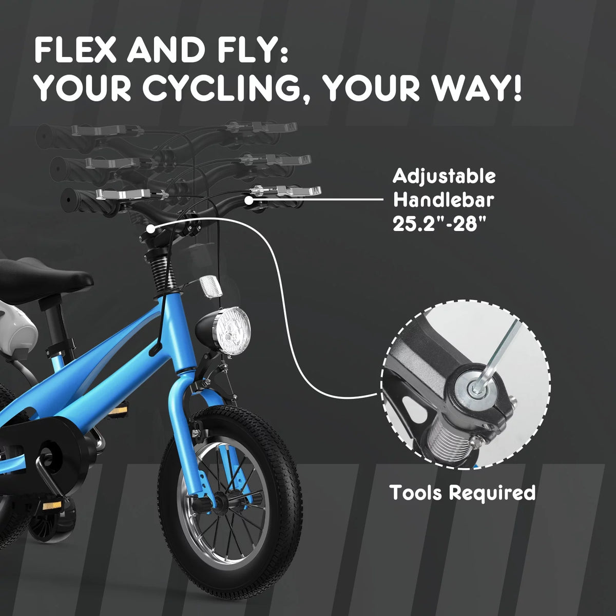 14 inch Kids Bicycle with Training Wheels, Blue B28514
