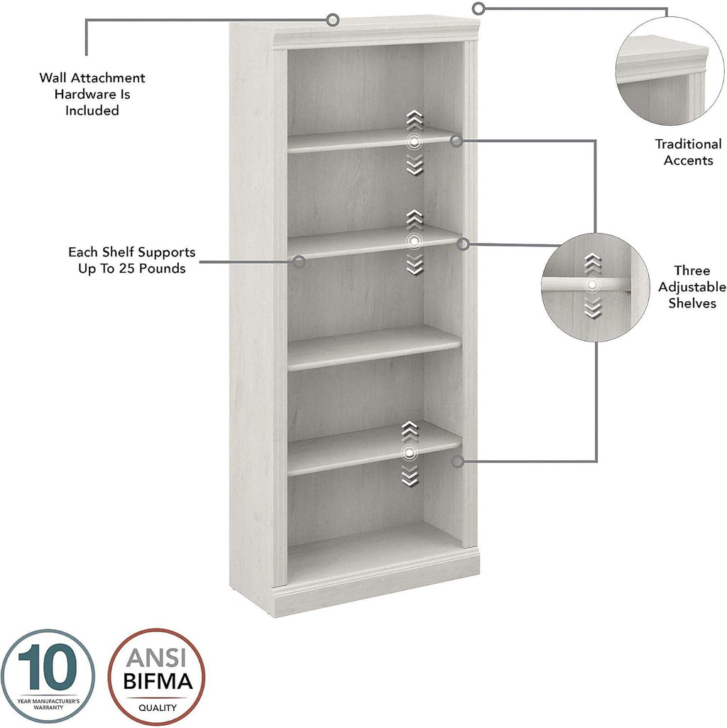 5 Shelf Bookcase, Set of 2 D948128