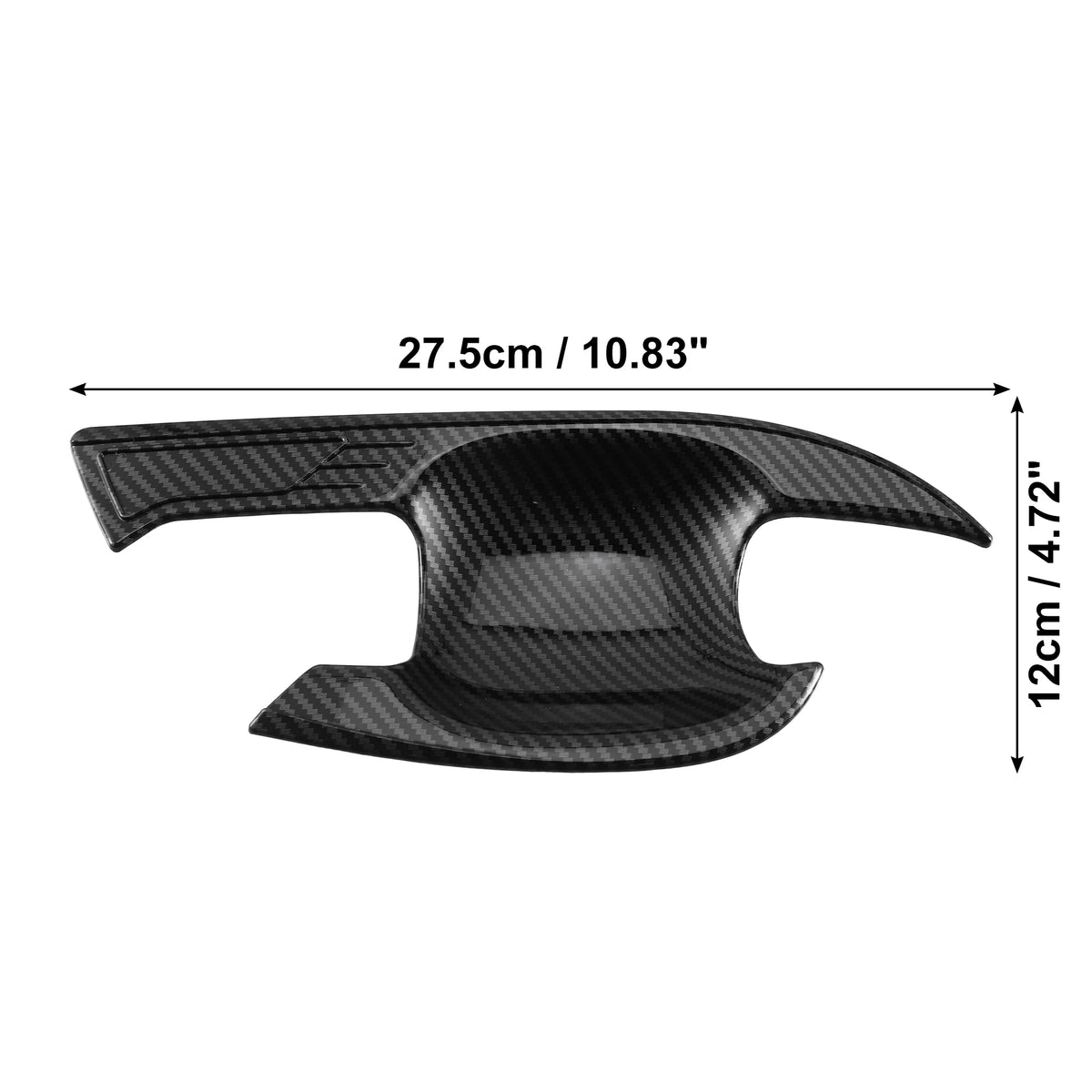 4 Pcs Carbon Fiber Pattern Black Door Handle Bowl Cover Trim Protector P96311