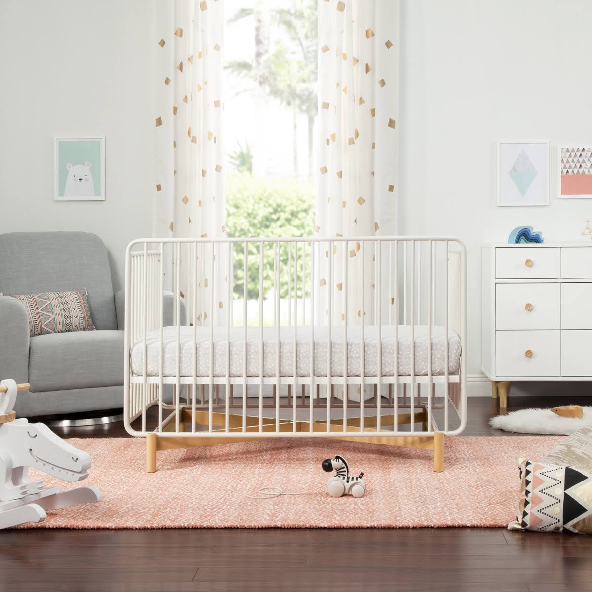 Metal Crib with Toddler Bed Conversion Kit Y8226