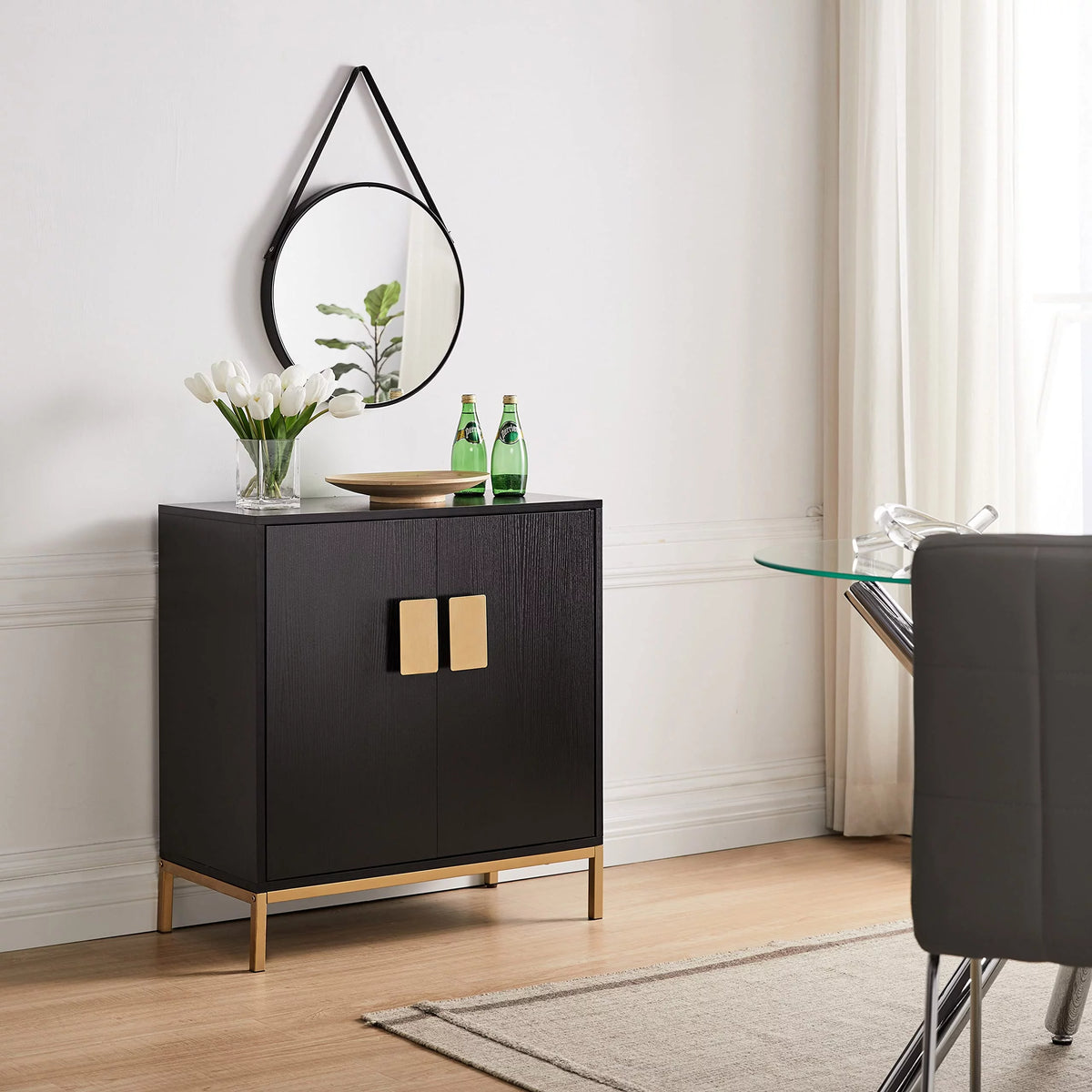 2 Door Modern Wood Accent Cabinet T397