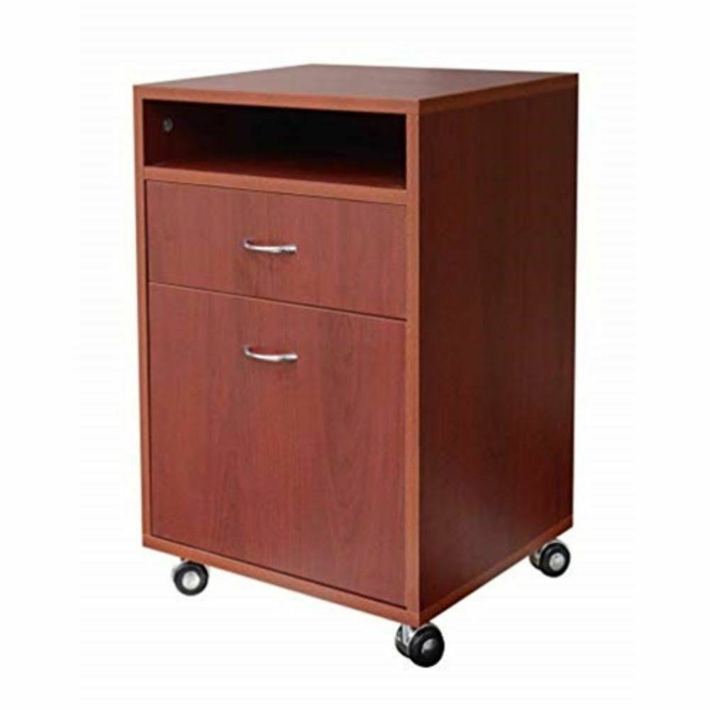 24 Mobile Printer Stand Brown E62352