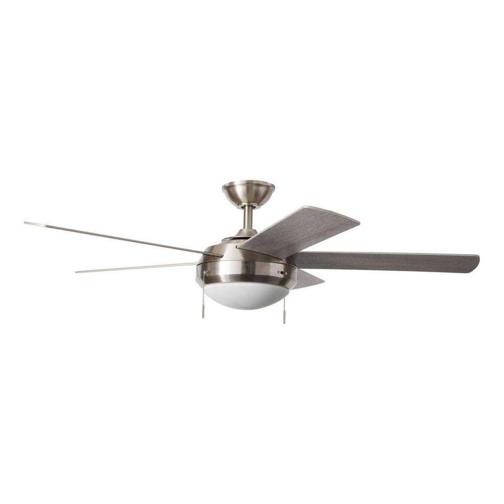 Brushed Nickel Ceiling Fan with Light Kit P4542
