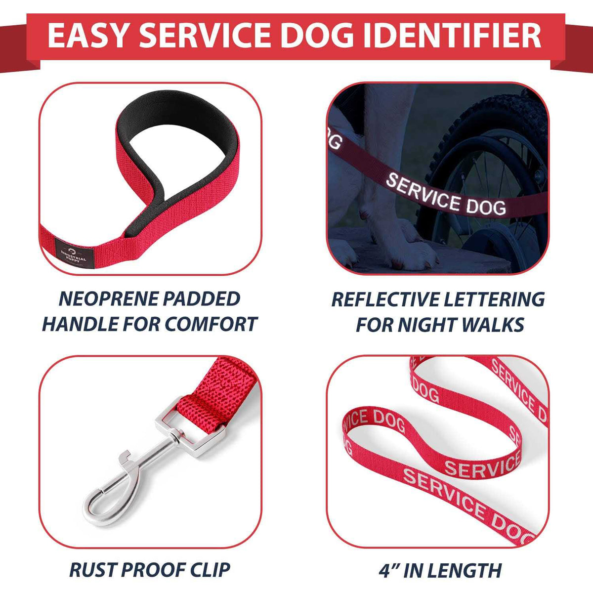Service Dog Vest with Straps & Leash Set Q596
